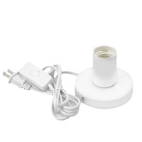 LEDEAST T0 Base de lampe de bureau à vis avec câble de 1,75 m, prise EU/US, douille E27/E26, support de lampe de table en fer pour chambres