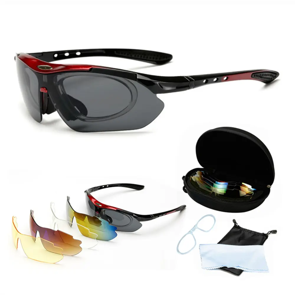 Óculos de sol esportivos à prova de vento, máscara de plástico contra o sol para proteção contra o vento