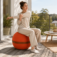 Chaise ballon de yoga économique avec housse amovible et lavable, design à fermeture éclair, pour assise active et entraînement du tronc, en stock