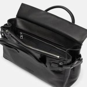 Trendy Women Faux <b>Leather</b> Two Handle Handbag Zip Closure Tassel Detail Large Capacity Shoulder Tote <b>Bag</b> <b>Soft</b> Office Elegant - Product Image 5