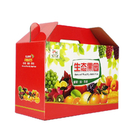 Boîte d'emballage pour fruits personnalisée CHING TA, boîte cadeau en carton ondulé avec poignée pour l'emballage des fruits et légumes