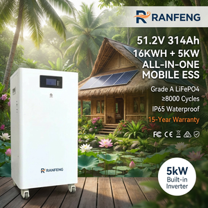 Deep <b>Cycle</b> 8000 <b>Cycles</b> 51.2V 300Ah 15kWh Battery 5kW MPPT Hybrid All in One Home Solar Energy Storage System - Product Image 3