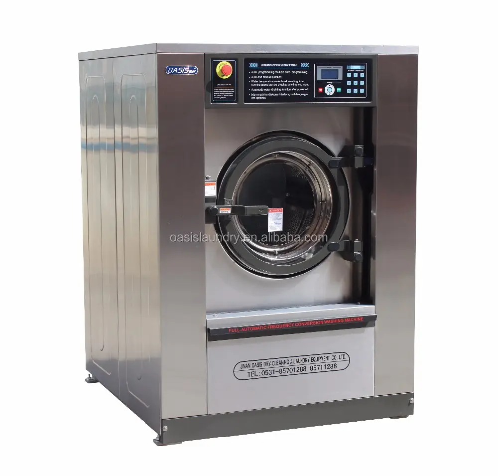 Oasis เครื่องทําความร้อนไฟฟ้า 25กก. เครื่องซักผ้าอุตสาหกรรม เครื่องซักผ้าแบบสกัด เครื่องซักผ้าอัตโนมัติ