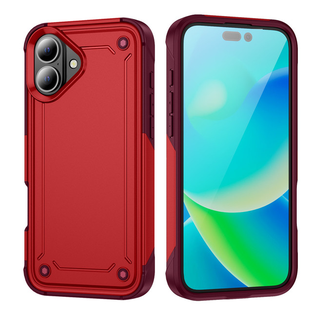 Armor Dual Layer 2 in 1 TPU PC Mobile Phone Case Anti Scratch Smartphone Case for iPhone 16 15 14 13 Plus 12 17 Pro MAX