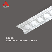 Polyuréthane Pop Mousse Corniches Cadre Moulage Faux Plafond Moulage pour la Conception De Maison
