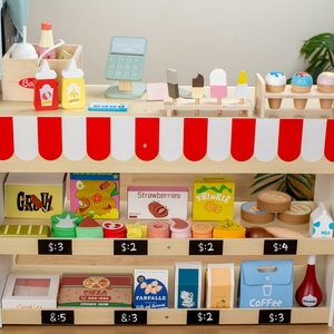 <span class=keywords><strong>Machine</strong></span> à café en bois Montessori pour enfants, design supermarché, pour les 2-7 ans, cuisine unisexe pour enfants - Product Image 5