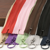 Pochette en nylon avec fermeture éclair métallique 5 #   Fermeture éclair colorée pour vêtements, accessoires de design, fermeture éclair en nylon à longue chaîne