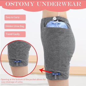 Sous-vêtements avec poche à urine pour patients âgés, interventions chirurgicales abdominales, unisexe, neutre en termes de genre, en coton, certifié CE, 28x18CM - Product Image 3