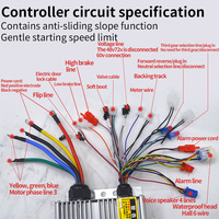 Kit moteur pour vélo électrique, moteur de vélo électrique sans balais, contrôleur de moteur de scooter électrique, moteur de tricycle électrique 60v1500w