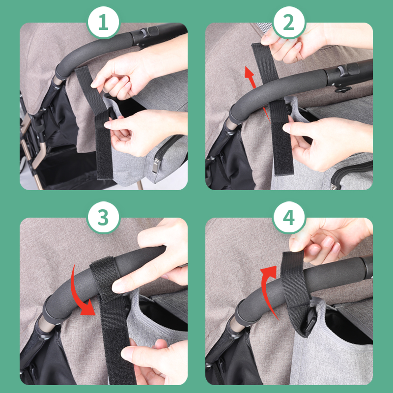Универсальный органайзер для подгузников на коляску, водонепроницаемый держатель для бутылок и плечевой ремень