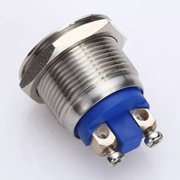 ONPOW 16mm actionneur bombé interrupteur à bouton-poussoir en acier inoxydable étanche avec bornes à vis (GQ16B-10/S) CE, RoHS