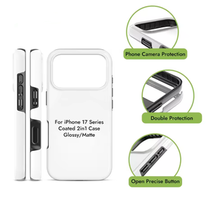 Vente en gros <span class=keywords><strong>coque</strong></span> de téléphone enduite 2 en 1 par sublimation 3d mate brillante pour <span class=keywords><strong>Iphone</strong></span> 17 Series housse de téléphone portable - Product Image 1