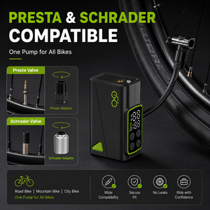Pompe à <span class=keywords><strong>vélo</strong></span> <span class=keywords><strong>électrique</strong></span> portable 150 PSI, moteur sans balais, mini compresseur d'air, double affichage intelligent, gonfleur de pneus de <span class=keywords><strong>vélo</strong></span> rechargeable - Product Image 4