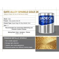 Peinture automobile acrylique métallisée Gate 2K Alloy Sparkle Gold, haute brillance, finition/réparation, revêtement monocomposant 3.75L