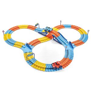 <span class=keywords><strong>Jouet</strong></span> de construction pliable STEM DIY, piste de course flexible à gravité zéro avec voiture LED pour enfants - Product Image 3