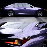 Vinyle Adhésif pour Voiture Gris Violet Métallisé Brillant en PET, Rouleau Complet 1,52x16M/5x55FT, Vente en Gros Directe Usine de Guangzhou, Autocollants pour Voiture