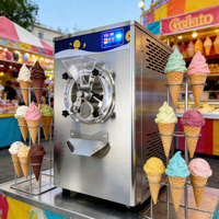 Mini machine à gelato compacte, machine à crème glacée artisanale pour les petites entreprises de café et les startups.