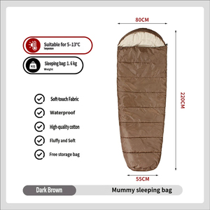 Sac de couchage mummy personnalisé 4 saisons ultraléger en fibres creuses <span class=keywords><strong>écologique</strong></span>s, imperméable, pour camping et randonnée par temps froid, individuel - Product Image 3