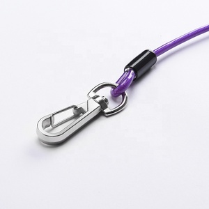 フックとキーリング付きのカスタム機能格納式PVCコーティングステンレス鋼伸縮性コイルツールストラップ - Product Image 6