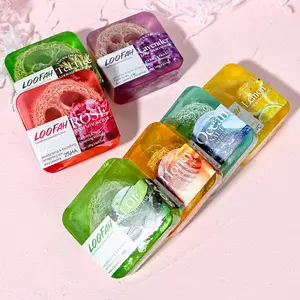 Savon organique naturel luffa 100g 80g Aloe Vera Rose savon à l'huile essentielle fait à la main contrôle de l'huile savons hydratants nettoyants en profondeur