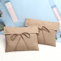 Kantong amplop Linen katun dapat dipakai ulang tas Debu penutup kantung kemasan pakaian kain kasa cetak Logo kustom