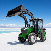 Tracteur agricole à roues 4x4 exceptionnel de 80 CV pour l'agriculture en rizière avec un système hydraulique robuste et une puissance de levage élevée
