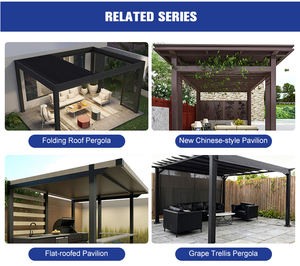 Pergola <span class=keywords><strong>en</strong></span> aluminium WishOutdoor Ws-180 avec toit à lames orientables - <span class=keywords><strong>Abri</strong></span> <span class=keywords><strong>de</strong></span> cuisine extérieur motorisé résistant au vent pour villas <span class=keywords><strong>de</strong></span> luxe et jardins - Product Image 4