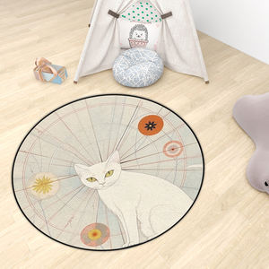 Alfombrillas personalizadas con diseño redondo de felpa de varios tamaños para habitaciones - Product Image 1