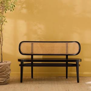 Tropical En Bois Massif Naturel <span class=keywords><strong>Rotin</strong></span> Intérieur Stand Restaurant Entrée Naturel <span class=keywords><strong>Rotin</strong></span> Banc Chaises - Product Image 2