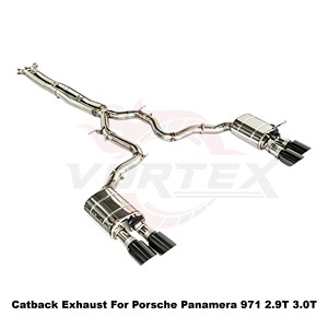 Sistema de escape de acero inoxidable de alto flujo Vortex con válvula de vacío para Porsche Panamera 971 2.9T 3.0T - Product Image 2