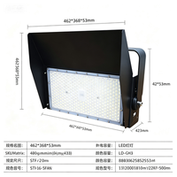 Projecteur LED d'extérieur modulaire en aluminium SMD à haute puissance pour tunnel et stade, 100W 300W 400W, IP66