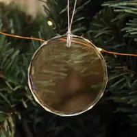 MH-GJ020 खाली गोल आकार ग्लास सजावट क्रिसमस पेड़ सजावट क्रिस्टल क्रिसमस आभूषण