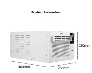 เครื่องปรับอากาศหน้าต่างแบบพกพาสำหรับแมวโหมดนอนหลับทำความสะอาดอัตโนมัติด้วยพลาสติก usb/a/c/solar AC สำหรับห้องพักรถยนต์ RVs การเชื่อมต่อ Wi-Fi - Product Image 5