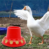 Mangeoire automatique rouge pour poulets, canards, oies, pigeons, cailles et oiseaux, 1,5 kg, 2 kg, 3 kg, 13 trous, distributeur de nourriture pour volailles et animaux de compagnie