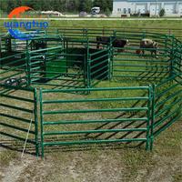 Panneaux de clôture agricole robustes et personnalisables de 6 et 12 pieds, galvanisés, portables et mobiles pour moutons et chevaux / Panneaux de enclos rond pour bétail
