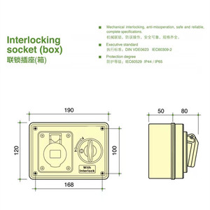 <span class=keywords><strong>Presa</strong></span> Standard Internazionale con Interruttore e Blocco Meccanico IP44 220V-415V <span class=keywords><strong>16A</strong></span> 32A 3P 4P 5P - Product Image 3