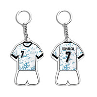 Série complète de porte-clés en acrylique de stars du football, Messi, Ronaldo, Neymar, porte-clés pour fans, souvenirs de football, cadeau en gros