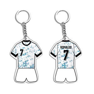 Série complète de porte-clés en acrylique de stars du football, Messi, Ronaldo, Neymar, porte-clés pour fans, souvenirs de football, cadeau en gros - Product Image 6