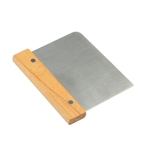 Hot Bán Đa Chức Năng Thép Không Gỉ Bột <span class=keywords><strong>Scraper</strong></span> Cutter Vòng Gỗ Xử Lý Pastry <span class=keywords><strong>Scraper</strong></span> Với Baking Công Cụ Cho Mat Bột - Product Image 4
