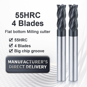 DOHRE Fraise à queue CNC en carbure monobloc à 4 dents, revêtement AlTiN, angle de hélice 45°, disponible OEM/ODM, pour fraisage HRC45-HRC55 - Product Image 4
