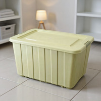 Boîte de rangement moderne 200L avec loquets robustes emboîtables au design clair Matériau PP durable