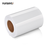 Autocollant en vinyle PET transparent vierge imprimable pour imprimante jet d'encre/Memjet, 210 mm, à gratter, adhésif cosmétique, étiquette personnalisable