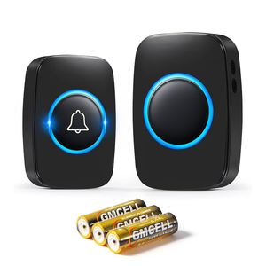 Timbre Inalámbrico al por Mayor con LED, Botón Táctil Impermeable IP44, Volumen Ajustable en 5 Niveles, Fácil Instalación, Enchufe para Puertas Resonantes - Product Image 1