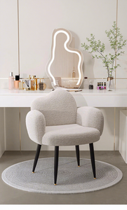 Taburete de Maquillaje de Lujo Ligero de Metal con Esponja de Espuma de Alta Elasticidad para Dormitorio de Niña, <span class=keywords><strong>Silla</strong></span> de Tocador para Uñas - Product Image 5