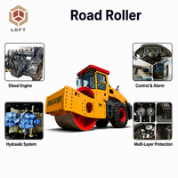 Rodillo Vibratorio de un Solo Tambor JOINTARK YZ36KAG4, Motor DCEC, Fuerza Centrífuga Máxima de 800 kN, Bomba Hidráulica de 260 kW para Presas Hidráulicas