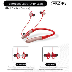 Auriculares inalámbricos para colgar en el cuello, cascos con banda para el cuello, con interruptor magnético, BT, para música y deportes - Product Image 4