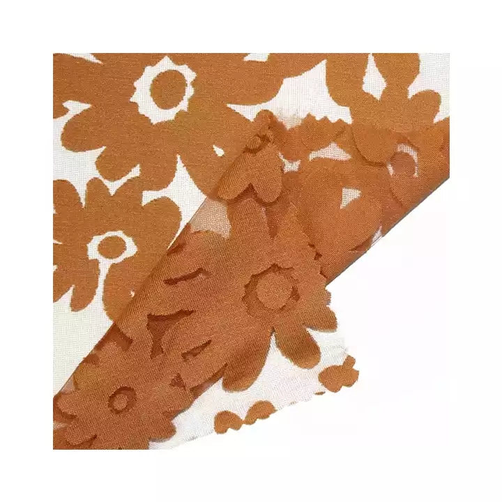 MINGMAO, 65% полиэстер, 35% вискоза, выгоревшая уточная трикотажная ткань, модная блузка из полиэстера