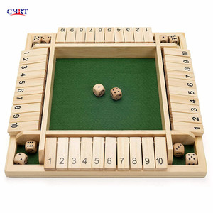 Gioco da tavolo in legno di grandi dimensioni a 4 facce gioco di dadi in legno chiudi la scatola 4 giocatori chiudi la scatola gioco per bambini adulti