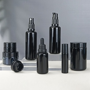 Botellas de Vidrio Violeta Oscuro de Lujo de 30 ml, 50 ml y 100 ml para Aceites Esenciales con Gotero y Pulverizador, y Tarro para Crema Facial - Product Image 2