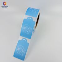 Rouleaux d'étiquettes adhésives pelables mates en PP avec languette d'ouverture, étiquettes de bordure durables et écologiques pour lingettes cosmétiques, autocollants pour couvercles de lingettes pour bébés